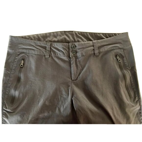 CLOUDVEIL Womens Large Nylon Blend Pants Gray Straight Roll Tab Legs Mid Rise - Picture 5 of 9